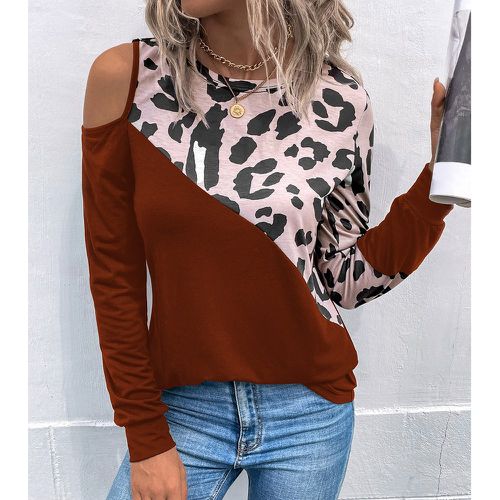 T-shirt léopard découpé - SHEIN - Modalova