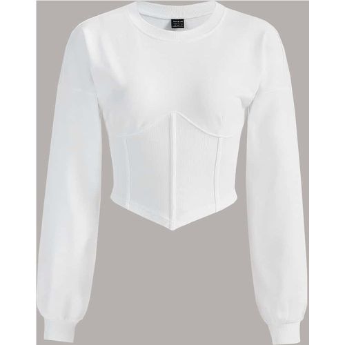 Sweat-shirt court unicolore - SHEIN - Modalova