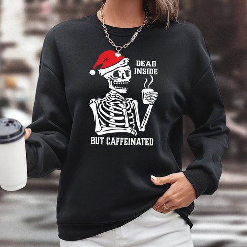 Sweat-shirt Noël à imprimé squelette - SHEIN - Modalova