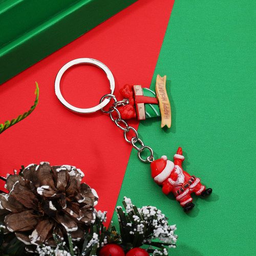 Père Noël & Boîte à cadeau breloque Porte-clés - SHEIN - Modalova