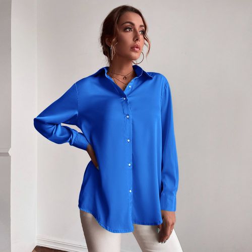 Blouse tunique unicolore - SHEIN - Modalova