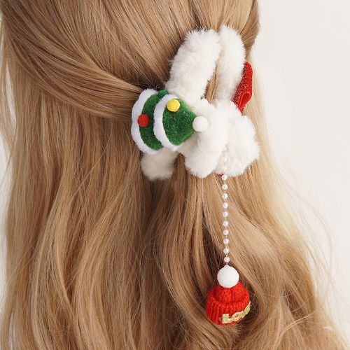 Griffe de cheveux duveteuse clochette Noël & à fleur - SHEIN - Modalova