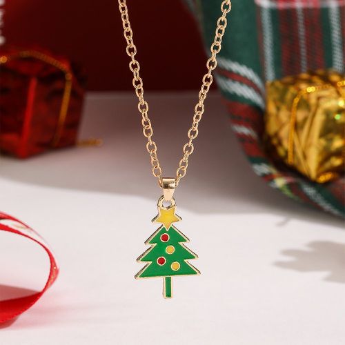 Collier avec pendentif arbre de Noël - SHEIN - Modalova
