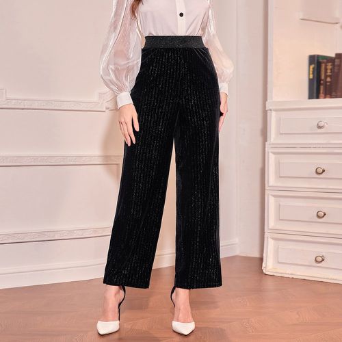 Pantalon ample scintillant taille haute - SHEIN - Modalova