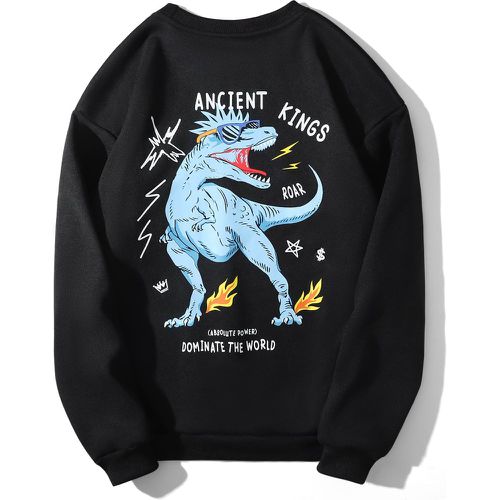 Sweat-shirt slogan & à imprimé dinosaure - SHEIN - Modalova