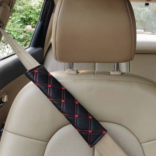 Coussin de ceinture de siège de voiture en cuir PU à carreaux - SHEIN - Modalova