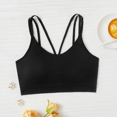 Bralette unicolore côtelé - SHEIN - Modalova