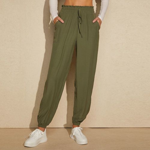 Pantalon à taille froncée à poche - SHEIN - Modalova