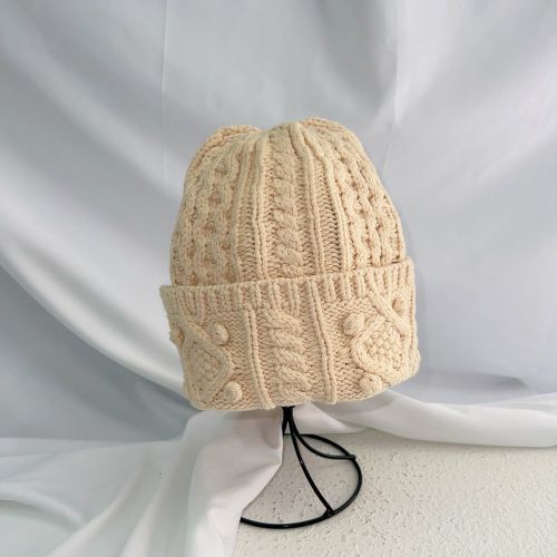 Bonnet en tricot unicolore - SHEIN - Modalova