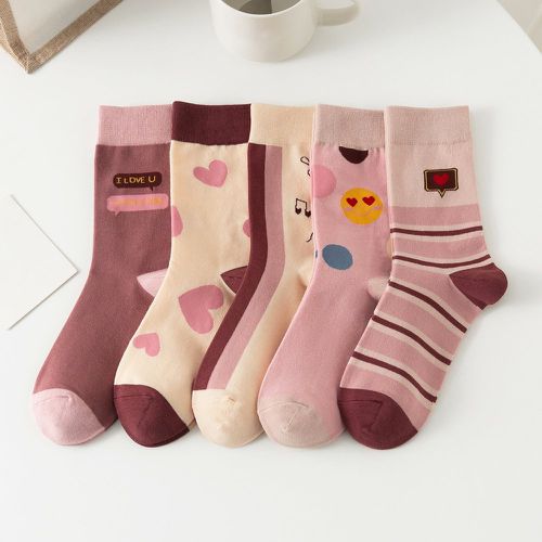 Paires Chaussettes expression & à rayures - SHEIN - Modalova