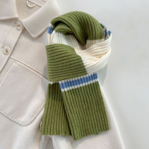 Écharpe à rayures en tricot - SHEIN - Modalova