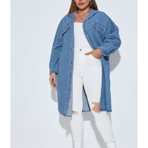 Manteau en jean à capuche - SHEIN - Modalova