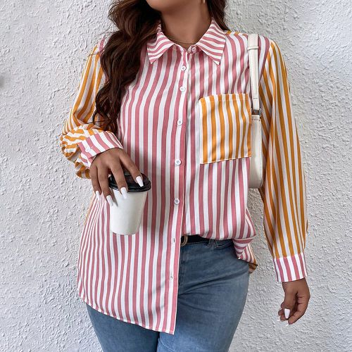 Chemise à rayures avec poche - SHEIN - Modalova