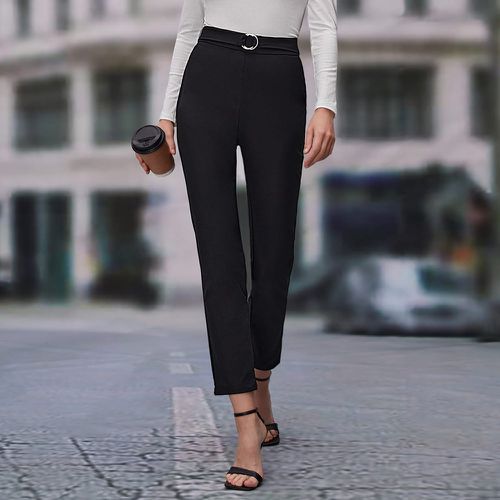 Pantalon droit unicolore - SHEIN - Modalova