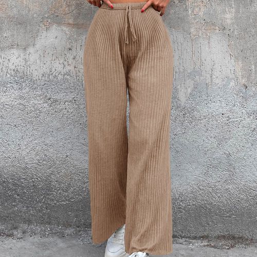 Pantalon ample à nœud côtelé - SHEIN - Modalova