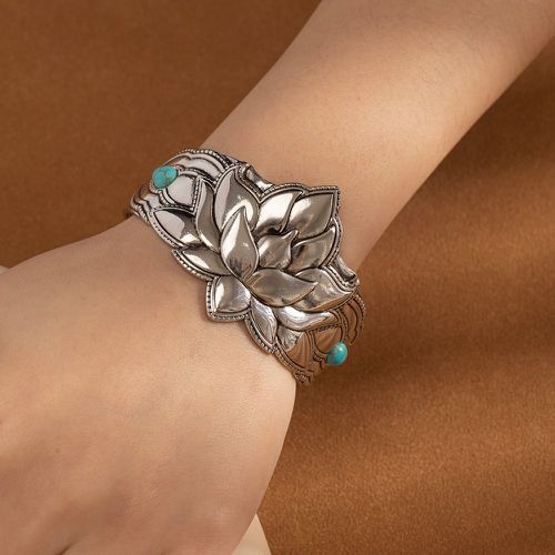 Bracelet turquoise & à fleur - SHEIN - Modalova