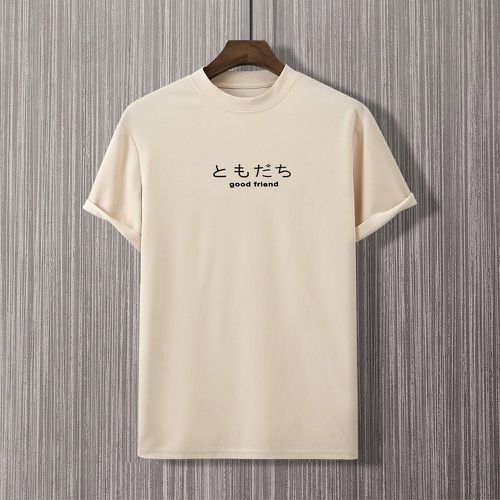 Homme T-shirt lettre japonaise - SHEIN - Modalova
