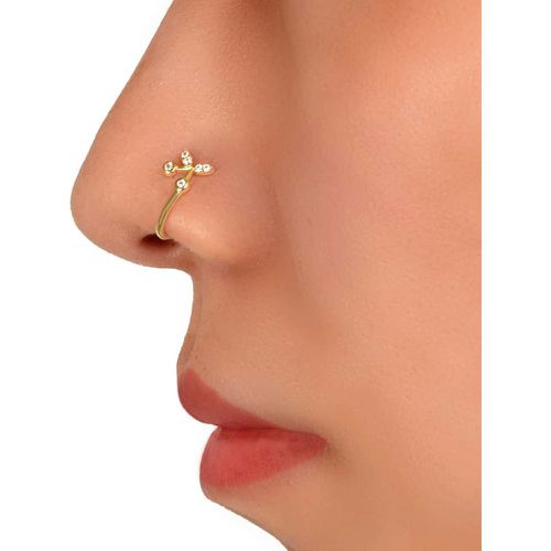 Piercing à nez à strass à détail cerise - SHEIN - Modalova