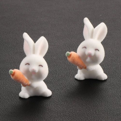 Clous d'oreilles duveteux à détail carotte lapin - SHEIN - Modalova