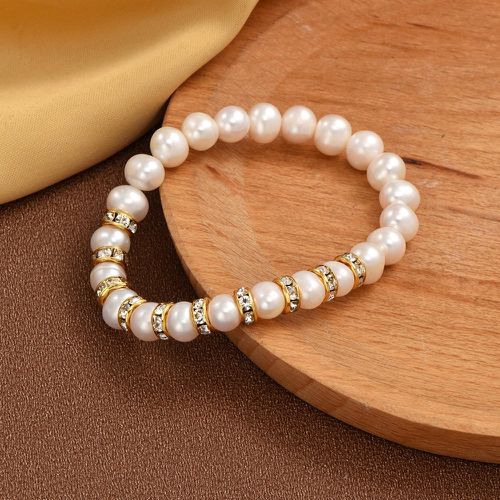 Bracelet perlé avec strass perle de culture - SHEIN - Modalova