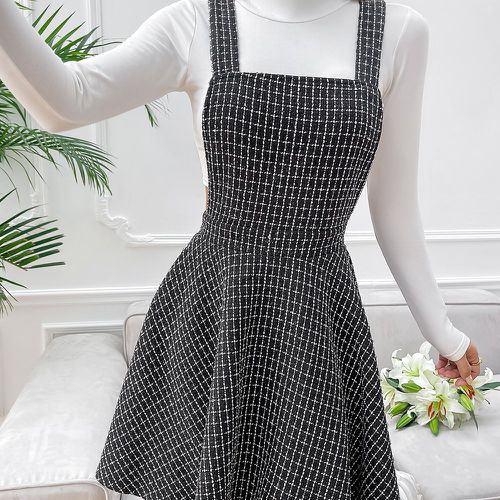 Robe salopette à carreaux croisé (sans t-shirt) - SHEIN - Modalova