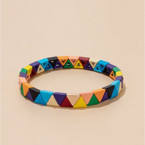Bracelet perlé à blocs de couleurs triangulaire - SHEIN - Modalova