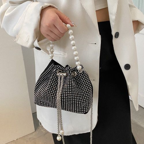 Sac seau mini clouté & à fausse perle design cordon chaîne - SHEIN - Modalova