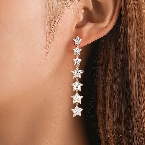 Pendants d'oreilles zircone cubique à détail étoile - SHEIN - Modalova