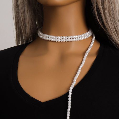 Collier à breloque cœur avec fausses perles - SHEIN - Modalova