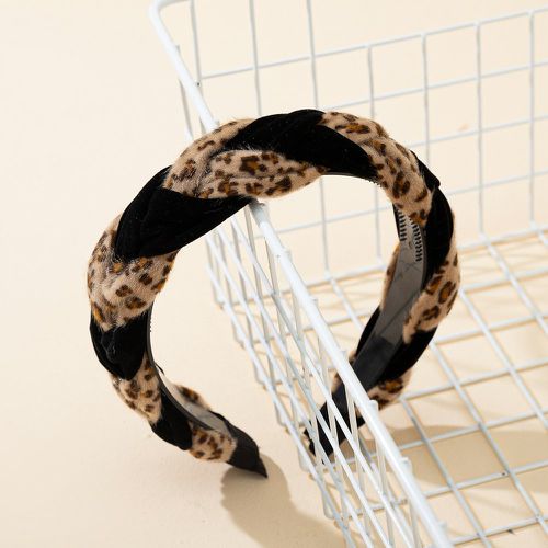 Bandeau à motif léopard à détail tressé - SHEIN - Modalova