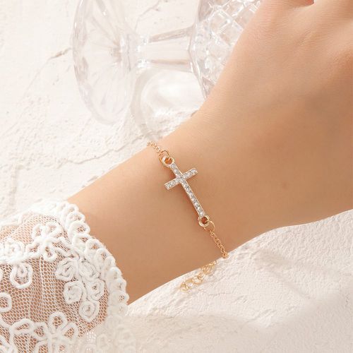Bracelet à strass à détail croix - SHEIN - Modalova