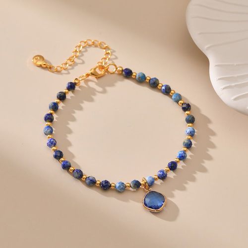 Bracelet perlé carré breloque - SHEIN - Modalova