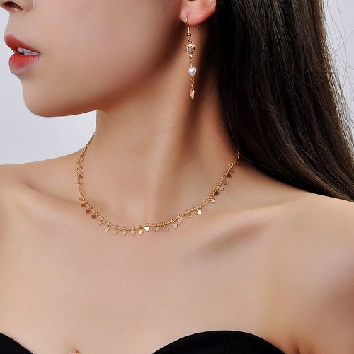 Pièces Set de bijoux fausse perle à détail cœur - SHEIN - Modalova