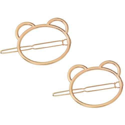 Pièces Pince à cheveux minimaliste à motif ours dessin animé à détail de tête - SHEIN - Modalova
