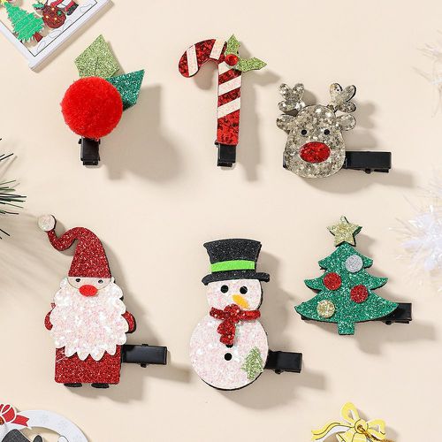 Pièces Épingle à cheveux arbre de Noël & à détail bonhomme de neige - SHEIN - Modalova