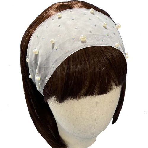 Bandeau pour cheveux à strass et fausses perles mariée - SHEIN - Modalova