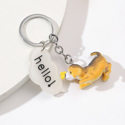Porte-clés à lettres à breloque chien - SHEIN - Modalova