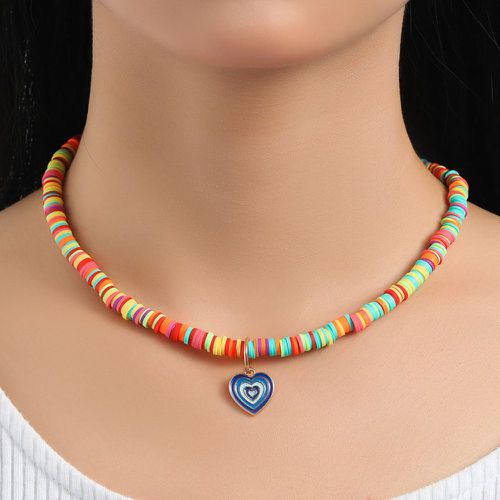 Collier à perles à pendentif cœur - SHEIN - Modalova