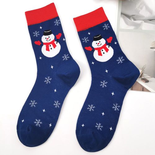 Chaussettes Noël bon de neige & à motif flocon de neige - SHEIN - Modalova