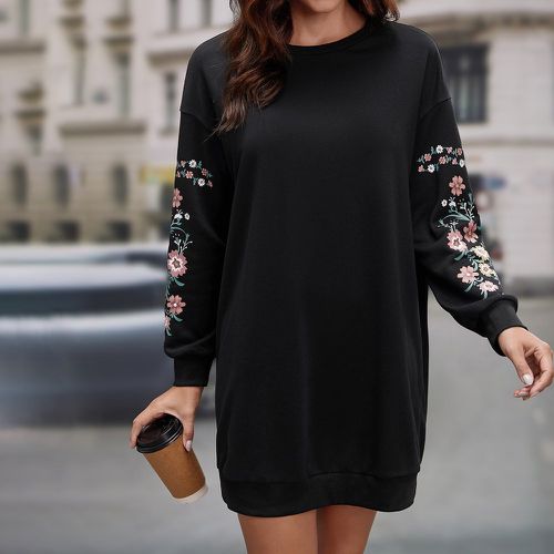 Robe sweat-shirt à imprimé floral - SHEIN - Modalova