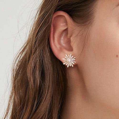Clous d'oreilles avec strass fleur - SHEIN - Modalova