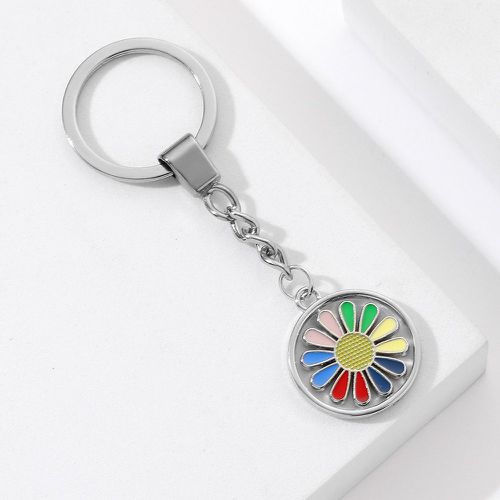 Porte-clés à blocs de couleurs à fleur - SHEIN - Modalova