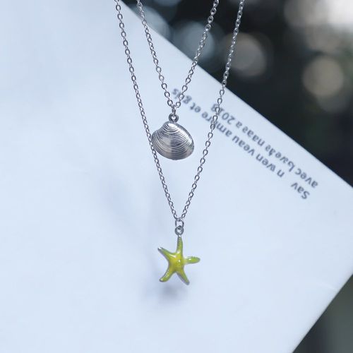 Pièces Collier avec pendentif coquille et étoile de mer - SHEIN - Modalova