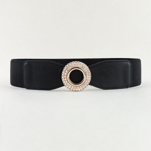 Ceinture élastique avec strass à boucle ronde - SHEIN - Modalova