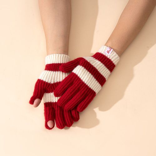 Gants bicolore écran tactile - SHEIN - Modalova