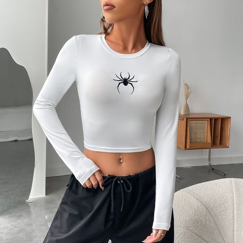 T-shirt court araignée à imprimé - SHEIN - Modalova