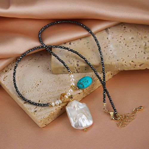 Collier à perles perle de culture breloque - SHEIN - Modalova