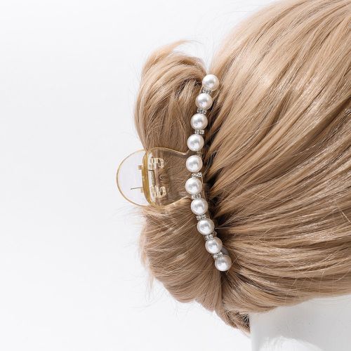 Griffe à cheveux à strass et fausses perles - SHEIN - Modalova