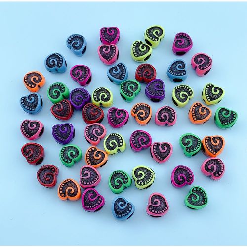 Pièces de couleur aléatoire en forme de cœur DIY perle - SHEIN - Modalova