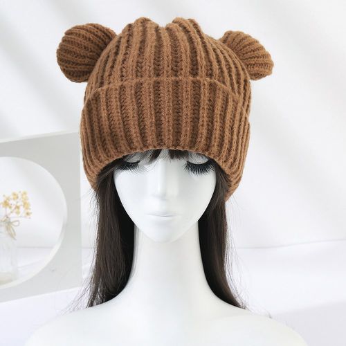 Bonnet en tricot design oreille - SHEIN - Modalova